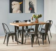 Bridge 6 Seater Dining Table Brown