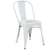 Bridge 6 Seater Dining Set With Replica Tolix Chairs White