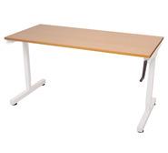 Reven Adjustable Desk Brown