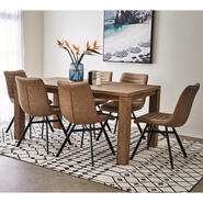 Toronto 6 Seater Dining Set With Darian Chairs Brown