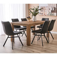 Toronto 6 Seater Dining Set With Darian Chairs Grey