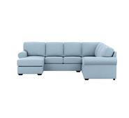 Hampton 6 Seater Modular With Right Chaise Blue