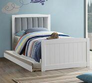 Wales King Single Bed With Trundle White