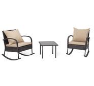Wyatt 2 Seater Outdoor Lounge Set Brown