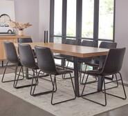 Bridge 8 Seater Dining Set With Jonnie Chairs Black