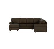 Hampton 6 Seater Modular With Right Chaise Brown