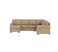 Hampton 6 Seater Modular With Right Chaise Brown