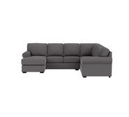 Hampton 6 Seater Modular With Right Chaise Grey