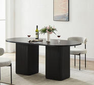Taite 6 Seater Dining Table Black