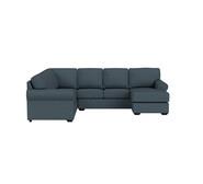 Hampton 6 Seater Modular With Right Chaise Blue