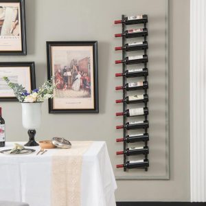 Rust-proof Metal Wall Mounted Wine Rack for 6/9/12 Bottles-12 Bottles