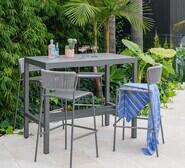 Belize Bar Outdoor Table Grey