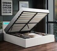 Zephyr Gas Lift Storage King Single Bed With Led White