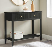 Zia 2 Drawer Hall Table Black