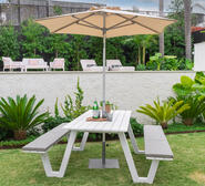 Enkanta Outdoor Bench Set White