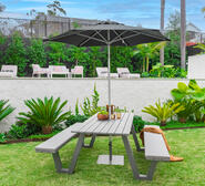 Enkanta Outdoor Bench Set Grey