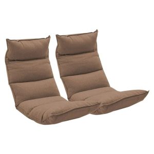 2X Foldable Tatami Floor Sofa Bed Meditation Lounge Chair Recliner Lazy Couch Khaki