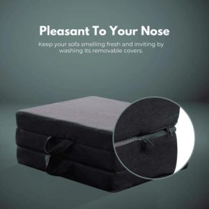 3 Fold Folding Mattress Polyester Double Portable Dark Grey