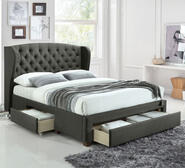 Harley Queen Storage Bed With Mattress Grey
