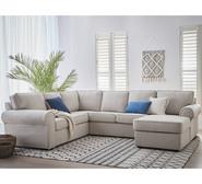 Hampton 6 Seater Modular With Right Chaise Grey