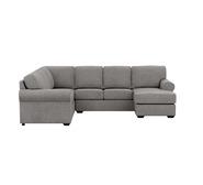 Hampton 6 Seater Modular With Right Chaise Grey