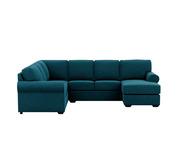 Hampton 6 Seater Modular With Right Chaise Blue